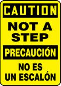 Bilingual OSHA Caution Safety Sign: Not A Step
