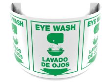 Bilingual 180D Projection™ Sign: Eye Wash/Lavado De Ojos