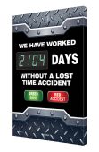 Digi-Day® Electronic Safety Scoreboards: We Have Worked __ Days Without A Lost Time Accident