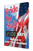 Digi-Day® Electronic Safety Scoreboards: Pride In Safety __Days Without A Lost Time Accident