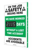 Digi-Day® Electronic Safety Scoreboards: We Have Worked __Days Without A Lost Time Accident