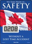 Mini Digi-Day® Electronic Scoreboards: We Take Pride In Safety - _ Days Without A Lost Time Accident