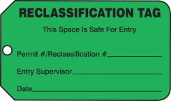 Safety Tag: Reclassification Tag - Atmospheric Levels