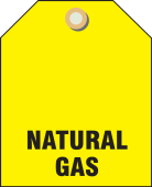 Valve Identifier Plastic Tag - Natural Gas