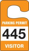 VERTICAL HANGING TAGS: VISITOR PARKING PERMIT