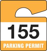 SMALL VERTICAL HANGING PARKING PERMIT:PARKING PERMIT