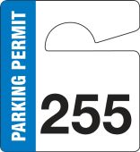 SMALL VERTICAL HANGING PARKING PERMIT: PARKING PERMIT