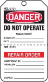 OSHA Danger Safety Tag: Do Not Operate - Perforated