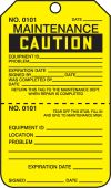 Caution Repair Tags: Maintenance - Perforated