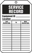 Jumbo Equipment Status Safety Tag: Service Record