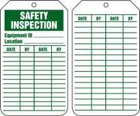Jumbo Record Safety Tags: Safety Inspection