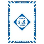 Floor Marking Shapes Kit-Blue Work In progress Keep Clear Do Not Block