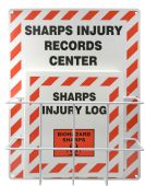 Safety Sign: Sharps Injury Record Center - Sharps Injury Log