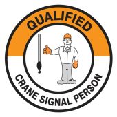 Hard Hat Stickers: Qualified Crane Signal Person