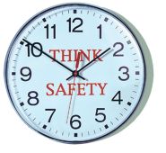 Safety Message Wall Clock: Think Safety